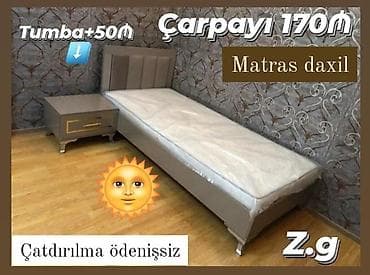 divan krovat: Yeni, Təknəfərlik çarpayı, Matras ilə — 1