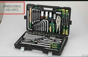 acar dəsti: PPPRO FORCE 142+2PCS alətlər dəsti - 142+2 hissəli peşəkar universal — 1