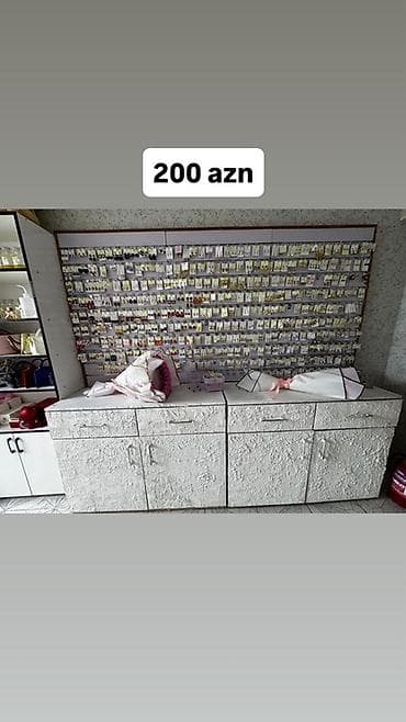 Hazır biznes: Mağaza avadanlıqları satılır: - Yazı/iş masası – 50 AZN. Aşağı — 2