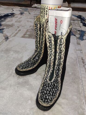 qadın çəkmə: Ölçü: 38, rəng - Qara, İşlənmiş — 4