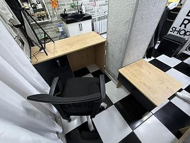 masa ofis: Ofis/studiya üçün iş masası və yardımçı tumba dəsti Hamisi birge dest — 5