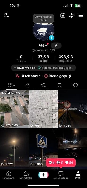 evdən operator işi: TikTok hesabı – trafik/şəhər infrastruktur mövzulu kontent Hesab — 1