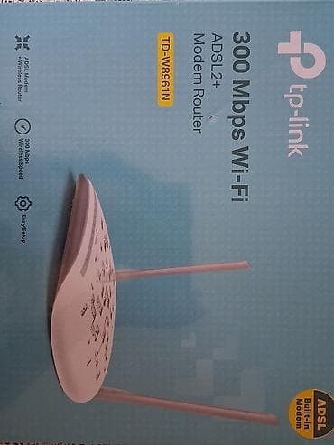 nar wifi aparati: TP-Link TD-W8961N ADSL2+ Modem Router - 300 Mbps Wi‑Fi sürəti - — 1