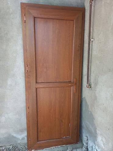pvc qapi: Ölçüsü 205×80 PVC qapı – ağac teksturalı, qəhvəyi rəng - Material — 1