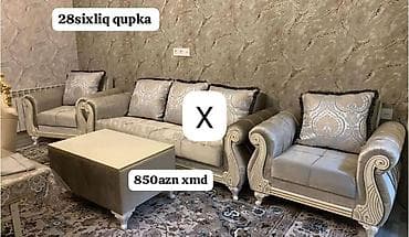 divan sultan: Klassik üslublu yumşaq mebel dəsti - Tərkibi: 3 nəfərlik divan, 2 — 1