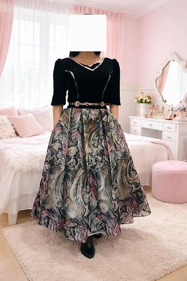 qadın palto: Qadın paltarı – zərif, midi/uzun ətəkli dizayn - Üst hissə: qara — 1