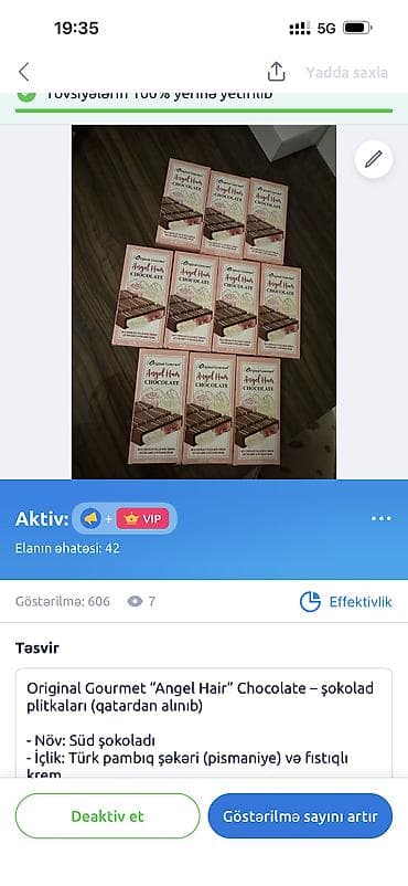 Ət və dəniz məhsulları: 🍫 Qatardan Original Angel Hair Şokolad – Pistachio & Pişmaniyə — 4