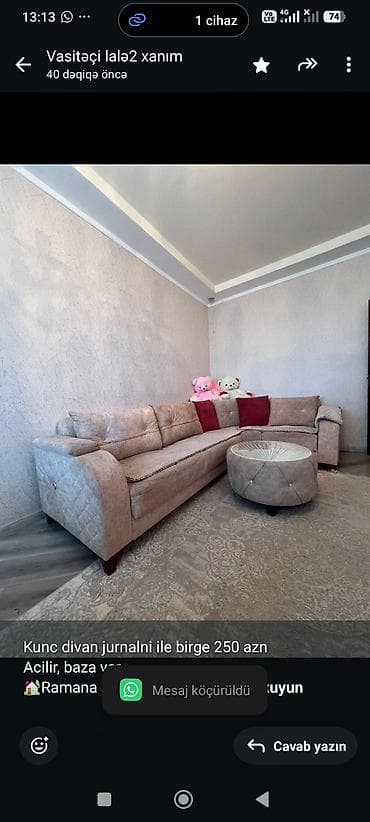 Künc divan, Açılan, Bazalı lalafo.az -da Künc divan, Açılan, Bazalı