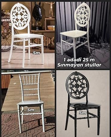 Mətbəx üçün, Yeni, Qatlanmayan, rəng - Ağ Stul