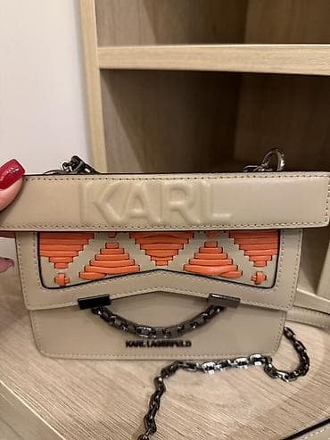 qaşlı çanta: Çiyin çantası, Karl Lagerfeld, İşlənmiş — 4