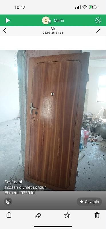 Seyf qapi 
120azn qiymet sondur
Ehmedli 0779 leli