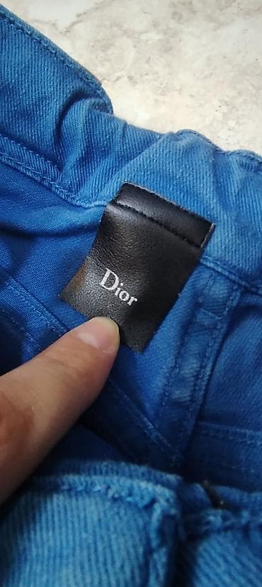 dəri şalvar: Uşaq cins şalvarı – Dior - Brend: Dior (etiketdə göstərilib) - Rəng — 2