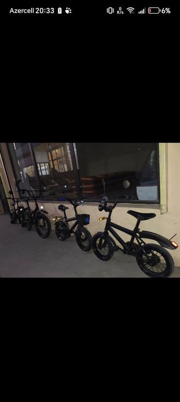 Boşqablar: Uşaqlar üçün velosipedlər - Rəng: tam qara - Ölçülər: müxtəlif uşaq — 1