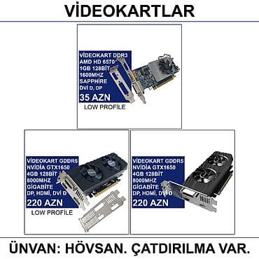 2gb: Videokartlar 📍Ünvan: Bakı şəh, Suraxanı ray, Hövsan qəs. YOXLAMAĞA — 1