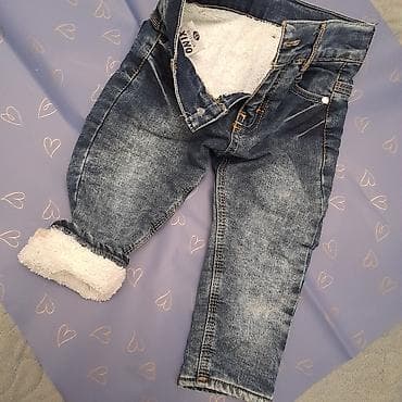 cins kombinezon: Uşaq üçün qışlıq jeans şalvar, 12 ay üçün, geyinilməyib - Brend — 3