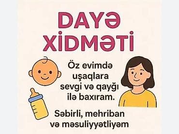 günlük maaşlı işler: Dayə xidməti Öz evimdə uşaqlara sevgi və qayğı ilə baxıram. Səbirli — 1