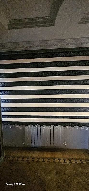 demir qapi seyf: Zebra tipli ela veziyyetde perde, 2 lidi, gunes ucun, dekor, zinciri — 1