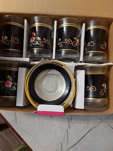 gence qab: Armudu stəkanlar, rəng - Qara, Şüşə, 6 ədədli dəst, Azərbaycan — 2