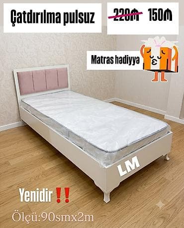 matraslar: Tək neferlik çarpayı+matras🎁 SİFARİŞLƏ VƏ YENİ Qiymət : 150₼(1ədədi) — 1