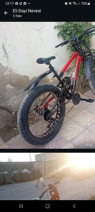aurus bicycle: Fatbike tipli dağ velosipedi - Brend: Fullbike (gövdə üzərində yazı) — 2