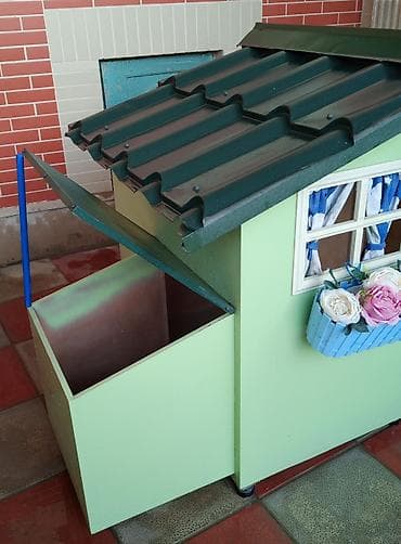 ucuz lüsturlar: Uşaq oyun evi – dekorativ həyət/bağca daxması - Material: taxta — 5