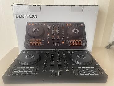 Музыкальные инструменты: Pioneer DJ DDJ‑FLX4 DJ kontrolörü - 2-dekli, mərkəzdə mikser bölməsi — 1