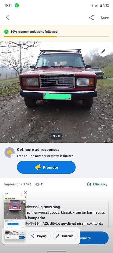 Salam masin yaxsi veziyyetdedir hec bir çerçi yoxdu motor most karipka — 5