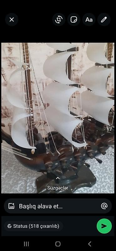 kolleksiya: Tacin ustunde gemi El isi agacdan — 9