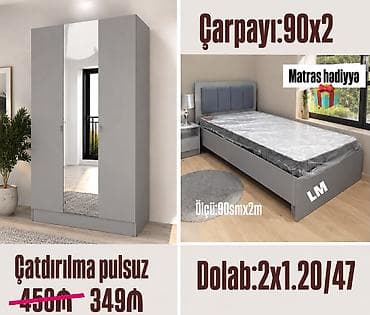 gence matras: Gənc oda🤴👸 DOLAB+ÇARPAYI_ 💥 Yeni və sifarişlə Qiymət : 349₼ — 2