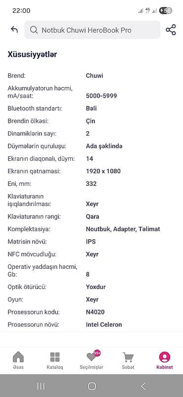 ccit a103 pro: Chuwi HeroBook Pro noutbuku - Prosessor: 2 nüvəli Intel Celeron — 1