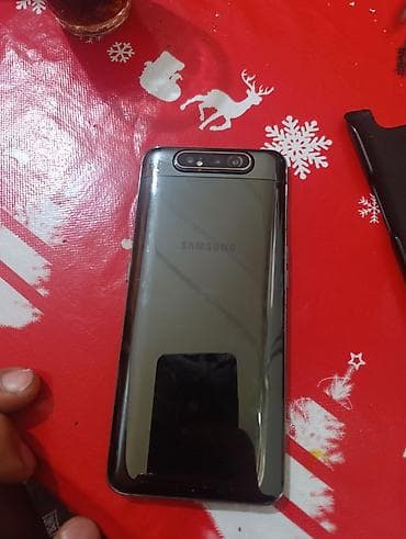 samsung telvizor: Samsung Galaxy A80, 128 GB, rəng - Qara, Barmaq izi — 2