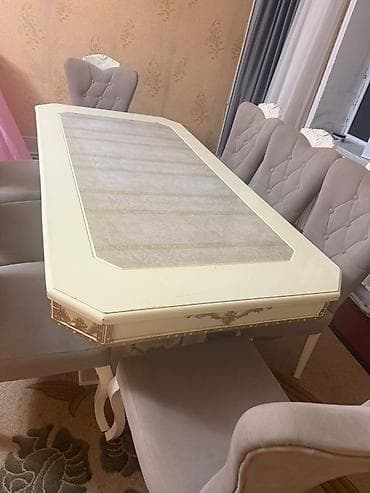 trimo mebel: Leman*350azn* Masa dəsti satılır.8 oturacağı var.Masa acilmir.Unvan — 1