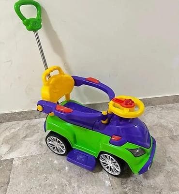 mini maşin: Uşaq gəzdirici/itaəli sürmə maşını - Rənglər: yaşıl-bənövşəyi-sarı — 1