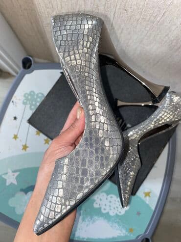 зеленые туфли: Туфли, Размер: 37, цвет - Серебристый, Новый — 20