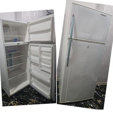 ev soyuducuları: Б/у 2 двери Panasonic Холодильник Продажа, цвет - Белый, С колесиками — 1