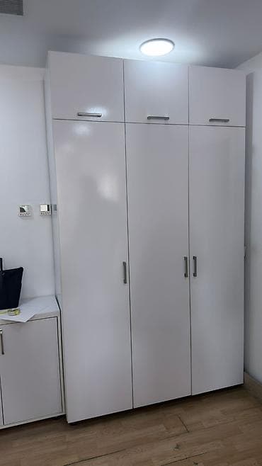 Yeni, 6 qapı, Ağ, Digər material, Açılan, Düz dolab — 1