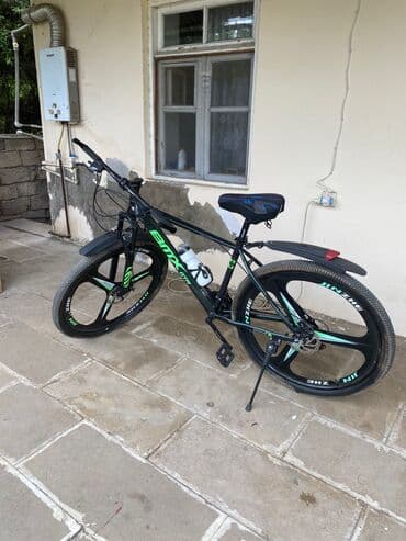 qalin tekerli velosiped: BMX GTR dağ velosipedi - Gövdə: yüngül alaşımlı çərçivə, qara-yaşıl — 1