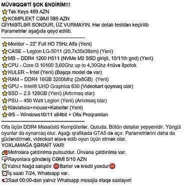 i 7: MÜVƏQQƏTİ ŞOK ENDİRİM!!! ⭐Tək Keys 489 AZN ⭐KOMPLEKT CƏMİ 589 AZN — 4