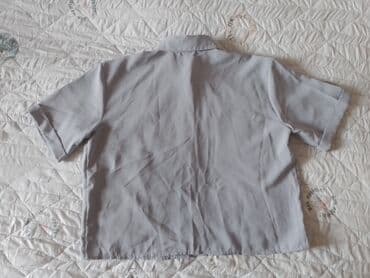 3 duymə koynək: Qısaqollu boz köynək - Klassik yaxalıq, düymələmə ön hissə - Rəng — 2