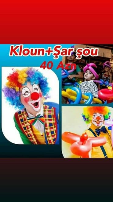Animatorlar: Uşaq ad günü teşkilati kloun_mirt_mirt uşaq ad günleri ve kiçiy — 1