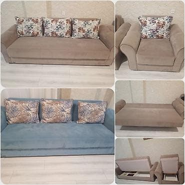 İşlənmiş, Divan, 2 kreslo, Divan, Bazalı, Açılan