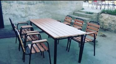 toxunma saplar satisi: Yeni, Kvadrat masa, 4 stul, Açılmayan, Stullar ilə, Taxta, Azərbaycan — 26