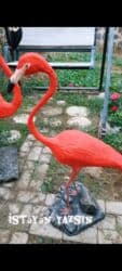 don şəkilləri çəkmək: Flamingo quş heykəli 1ədədi — 2