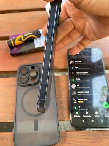 iphone dubay varianti: IPhone 15 Pro, Blue Titanium, Barmaq izi, Face ID, Simsiz şarj — 3