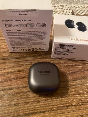 Mərmər effektli PVC panellər: Yeni Simsiz (Bluetooth) Qulaqcıqlar, Samsung, rəng - Qara — 4