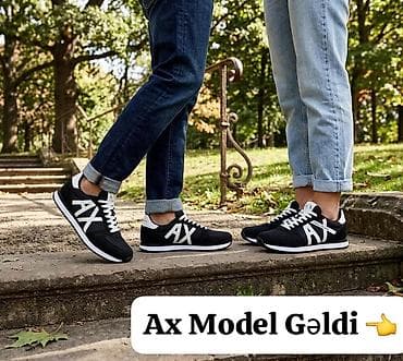 smart saat t800: AX model idman/street ayaqqabısı - Rənglər: qara, tünd göy - Üst — 1