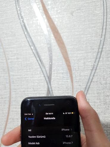 telefin: IPhone 7, Qara, Barmaq izi — 8