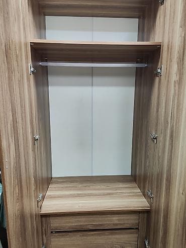 2 qapılı, Siyirməli, Qəhvəyi, Digər material, Açılan, Düz dolab — 4