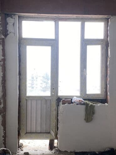 qapı və pəncərələr: PVC pəncərə-balkon qapısı dəsti - Material: ağ PVC profilli sistem - — 1