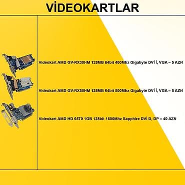 Жёсткие диски (HDD): Videokartlar ⭐Videokart AMD GV-RX30HM 128MB 64bit 400Mhz Gigabyte DVİ — 2